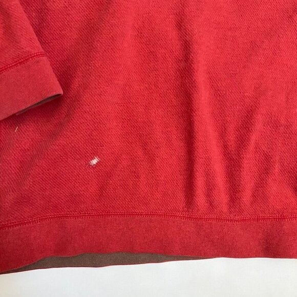 Tommy Bahama Reversible Quarter Zip Pullover Red Brown Size Medium As Is - Picture 6 of 7